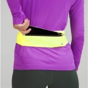 lululemon Fast and Free Run Belt Highlighter Yellow S/M